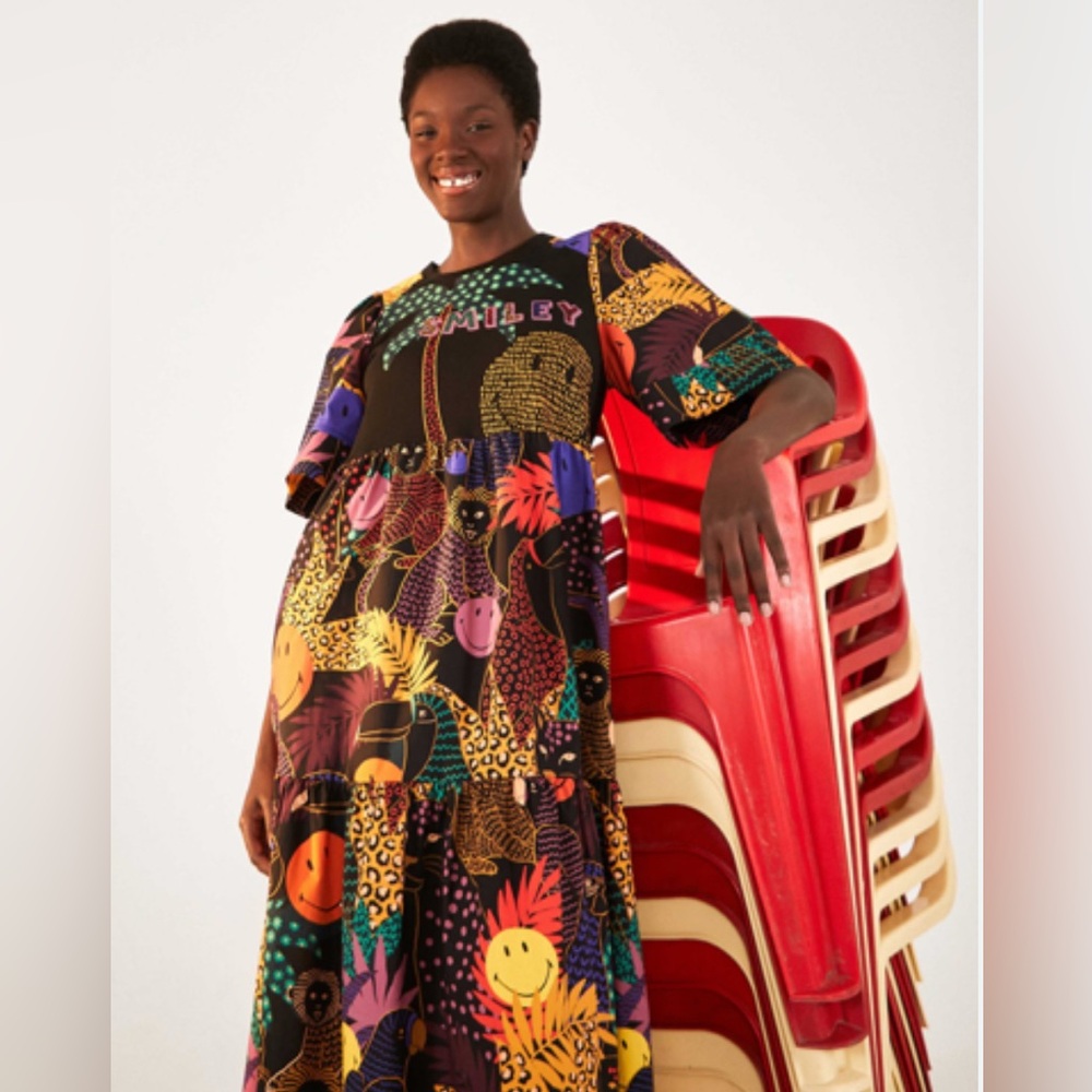 Farm Rio Maxi Dress Smiley